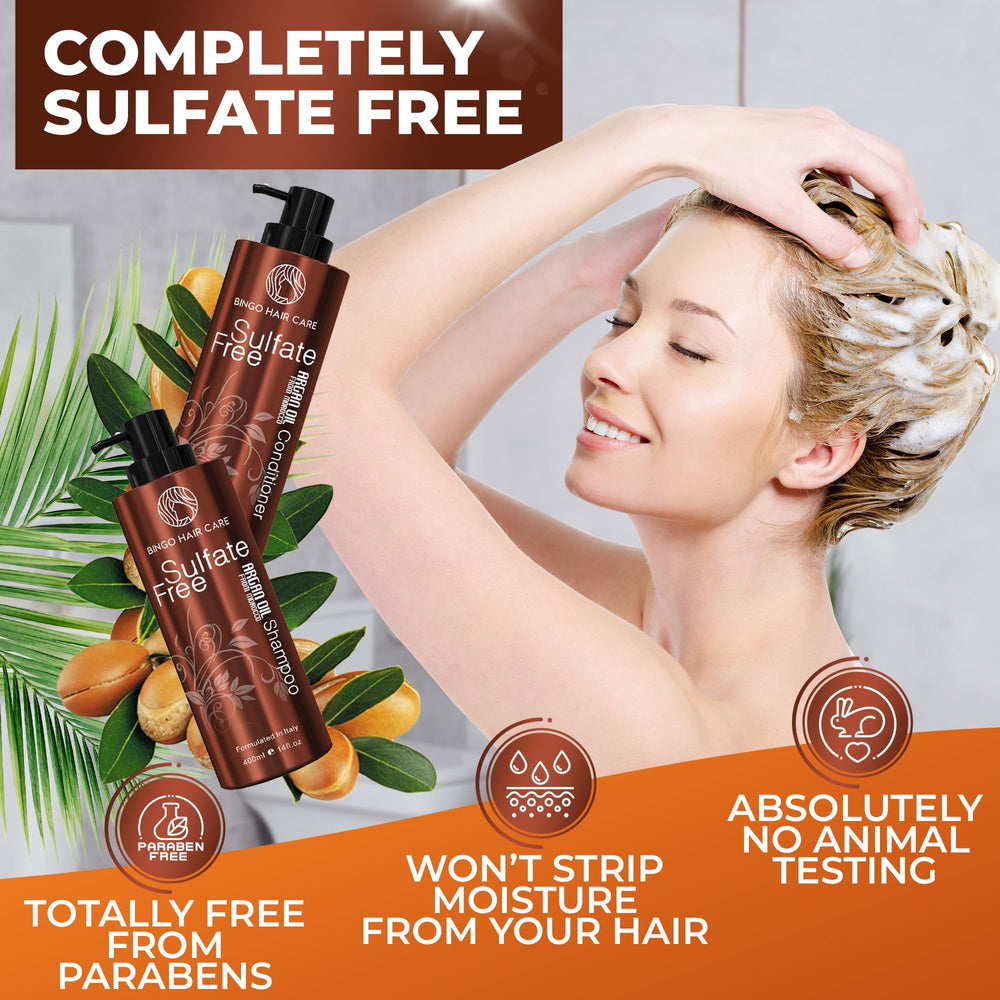 BINGO HAIR CARE argan oil hair close-up with nourished shine