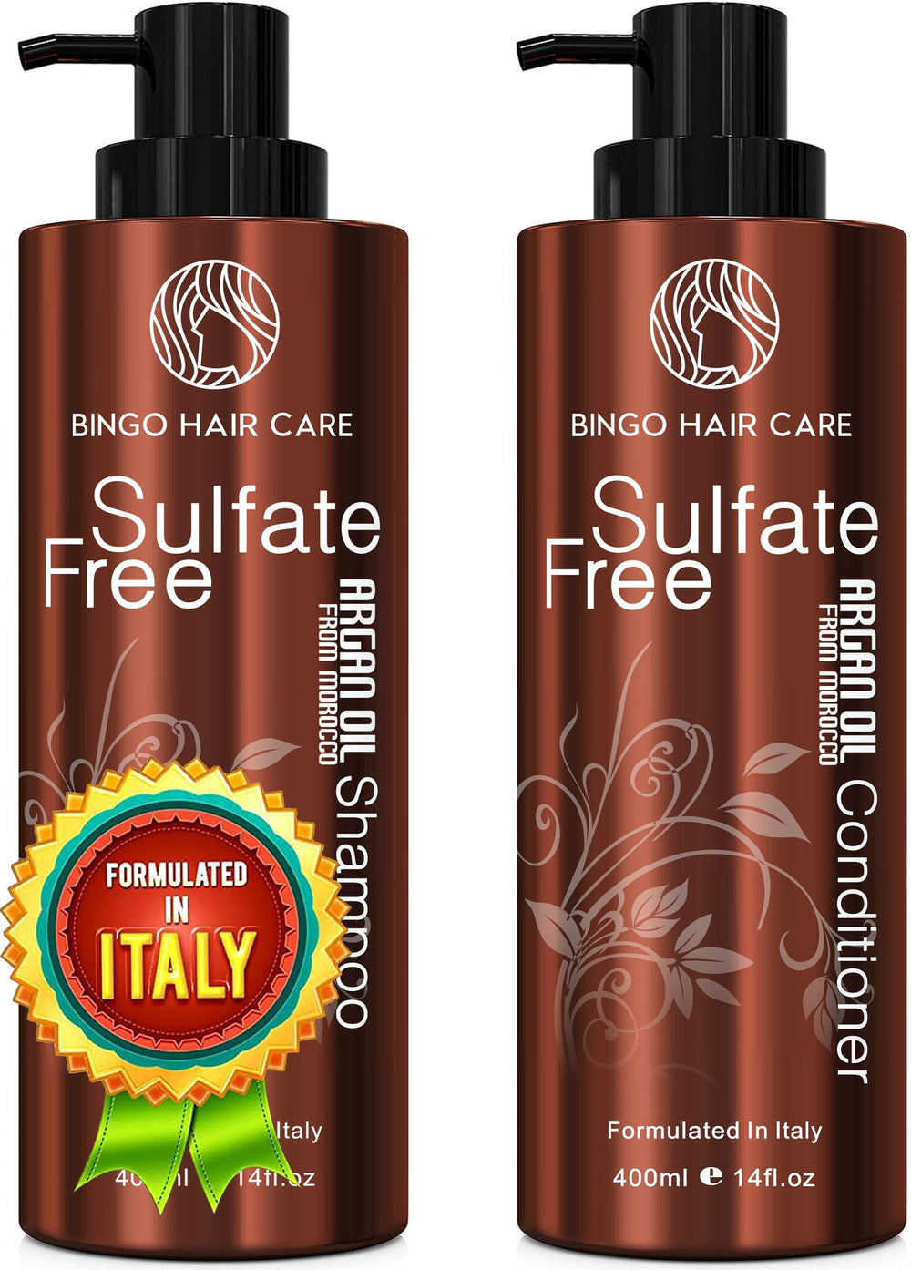 BINGO HAIR CARE Moroccan argan oil shampoo bottle — smooth, hydrated hair