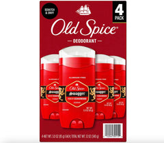 Binoa Old Spice Swagger aluminum-free deodorant stick four-pack for daily freshness.