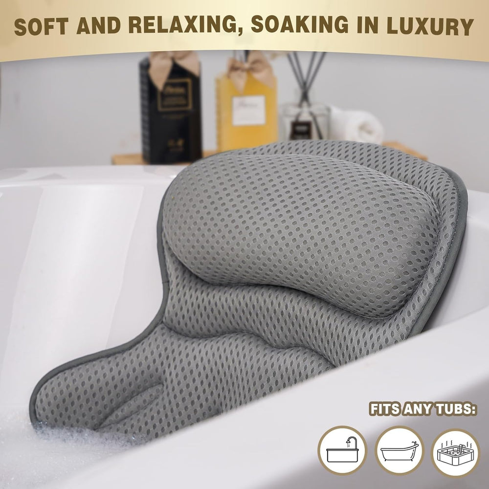 Binobella bath pillow neck support for easing tension during baths