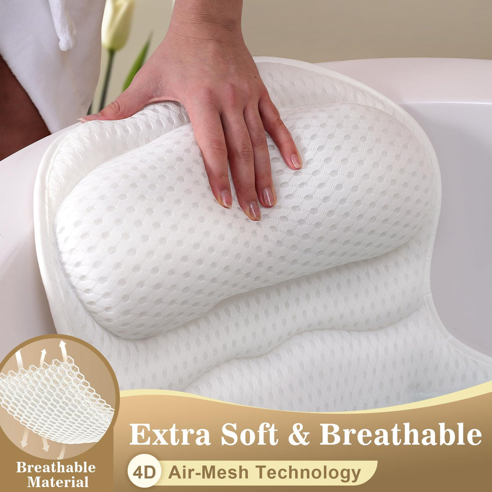 Binobella Bath Pillow uses six suction cups to secure in the tub.