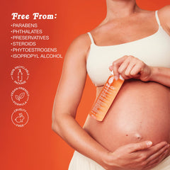Bio-Oil applied to stretch mark area showing smoothing benefit
