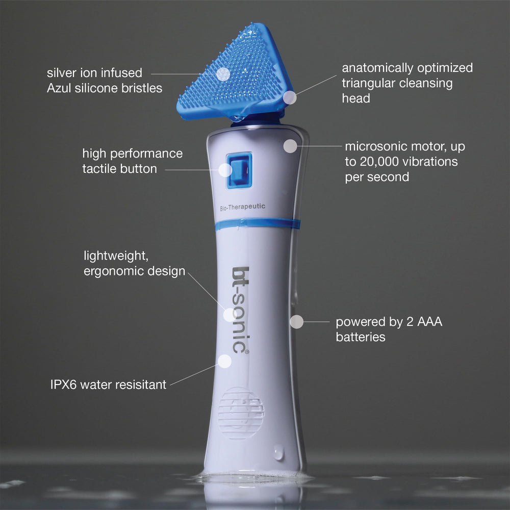Bio-Therapeutic bt-Sonic cordless design for on-the-go skincare.