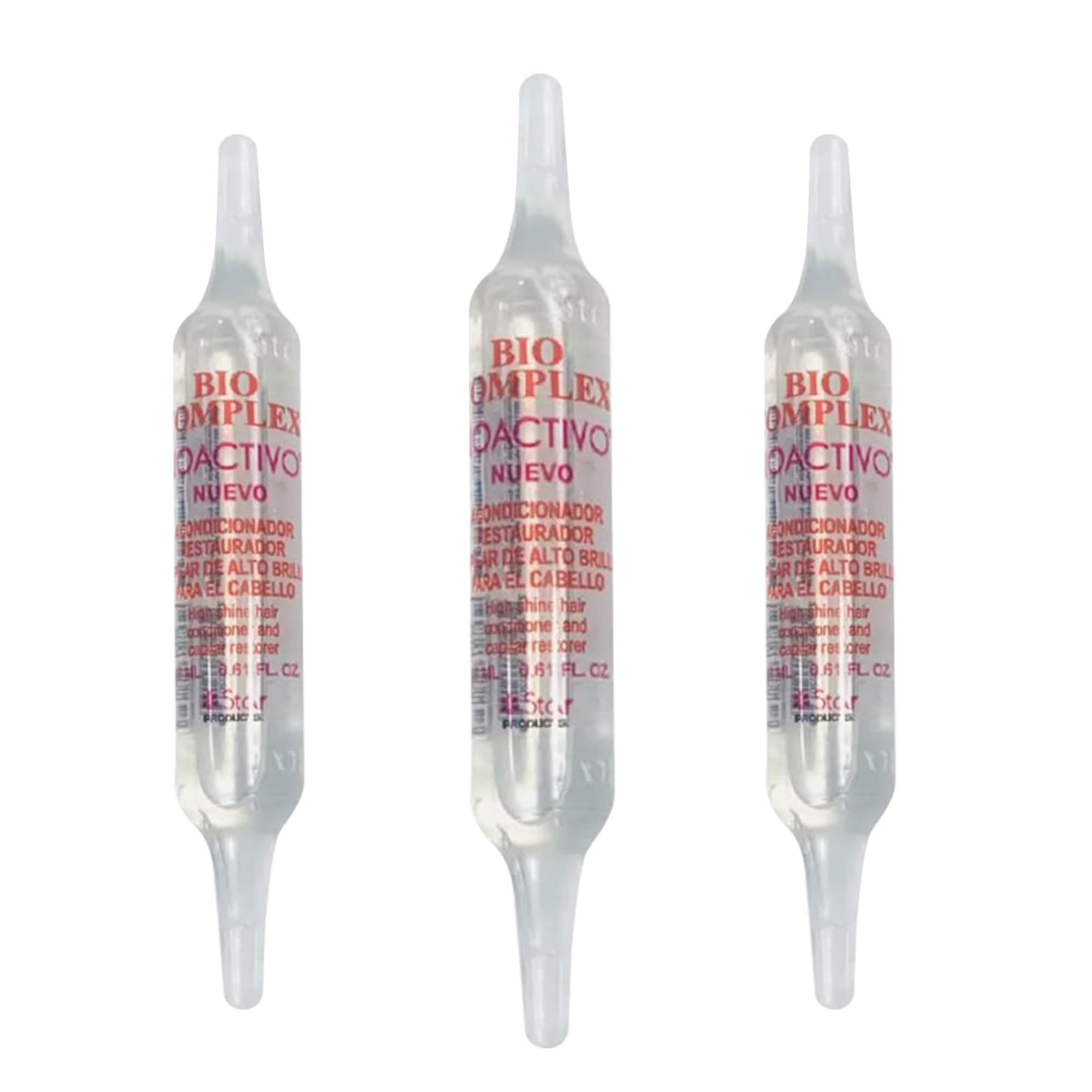 Bio Complex Bioactivo High Shine packaging front shows compact 3-pack for on-the-go care
