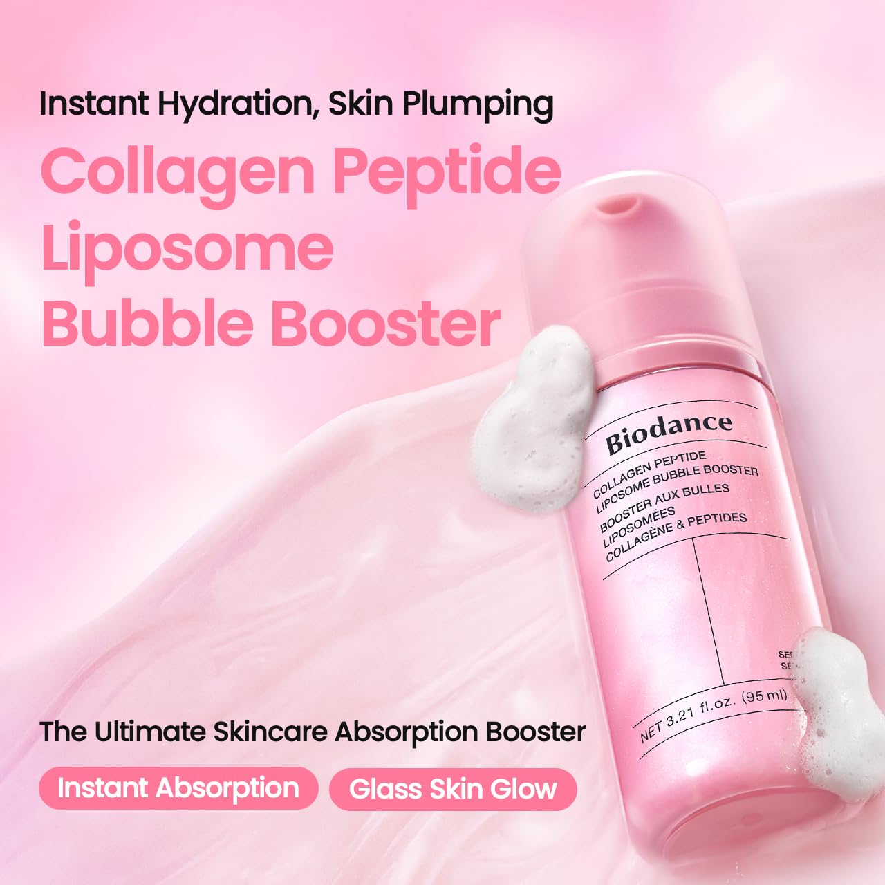 BIODANCE activated micro-bubble foam close-up boosting absorption