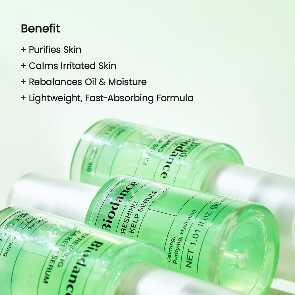 BIODANCE product drop on hand, demonstrates oil control and non-greasy finish