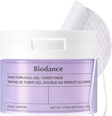BIODANCE tub front view showing product packaging and 60 pads, clear convenience
