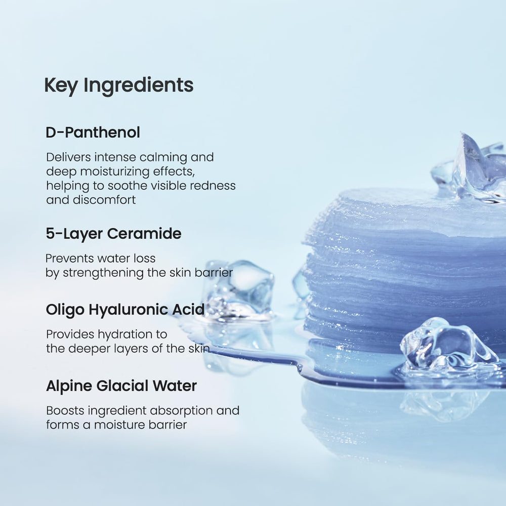 BIODANCE graphic of ceramide and hyaluronic layers showing barrier support benefits