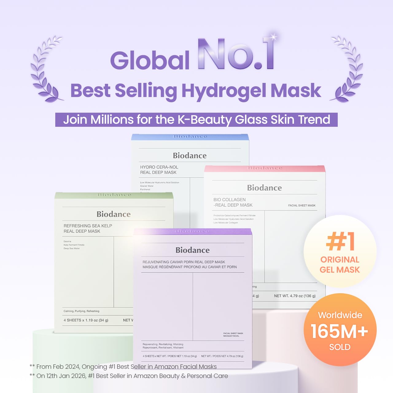 BIODANCE close-up of hydrogel texture highlighting soothing hydration benefit