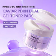 BIODANCE close-up of dual-sided pad showing texture and gel, highlights versatility