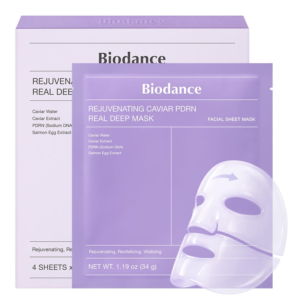 BIODANCE front packaging showing four hydrogel masks and product benefit