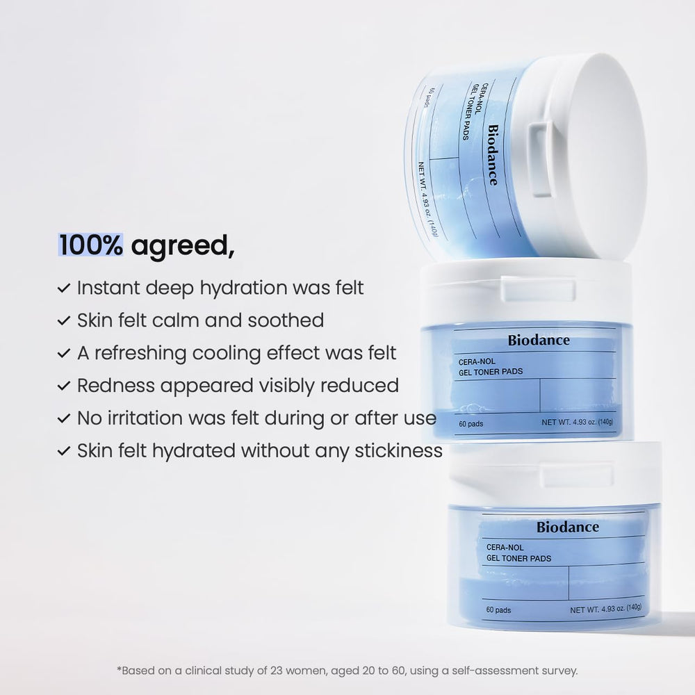 BIODANCE pad held in hand demonstrating one-step application and time-saving benefit