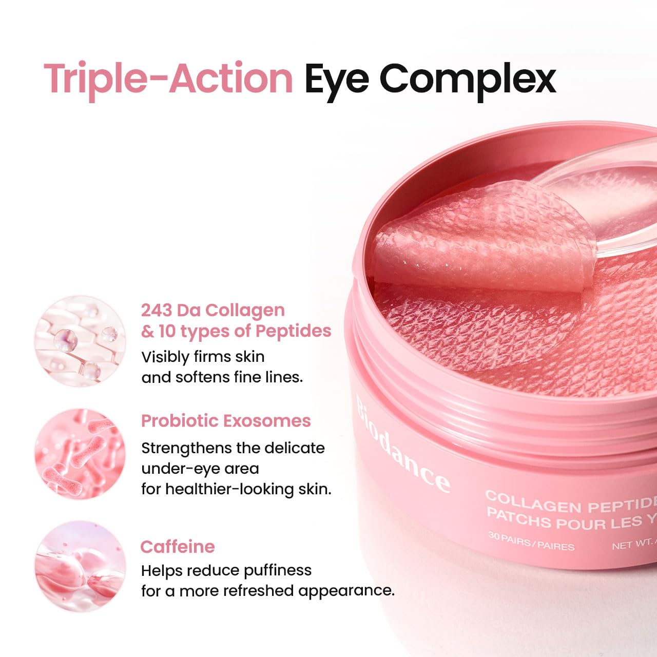 BIODANCE product label and ingredients list showcasing collagen and peptides