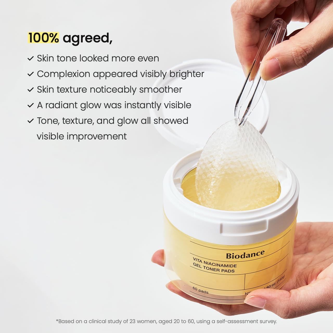 BIODANCE jar label showing key ingredients, transparency and trust