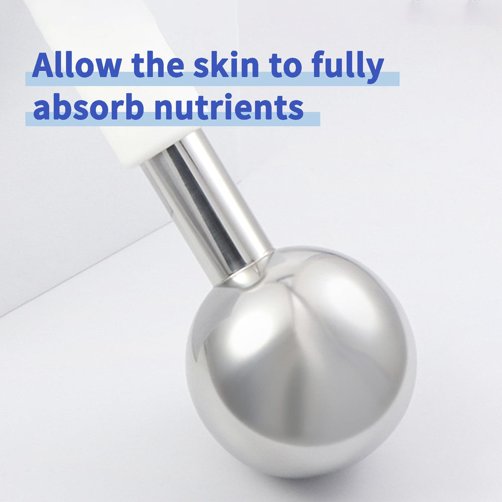 BIOESTHE Ice Globes two-globes-pack includes rubber holders for warm-hand comfort.