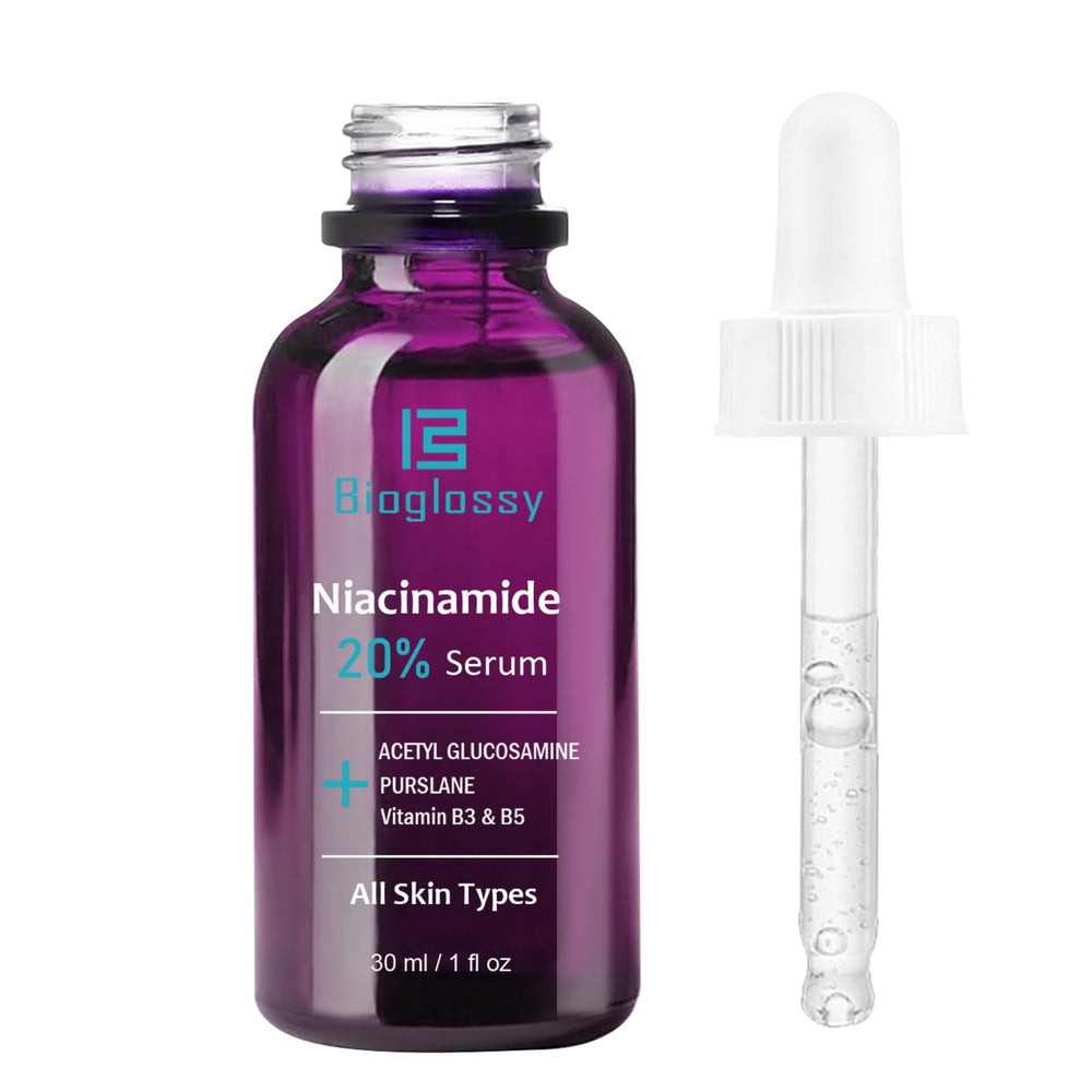 Bioglossy Niacinamide Serum texture on skin after application.
