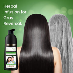 BIOGREEN ROOTS natural-black color shampoo for even shade on hair