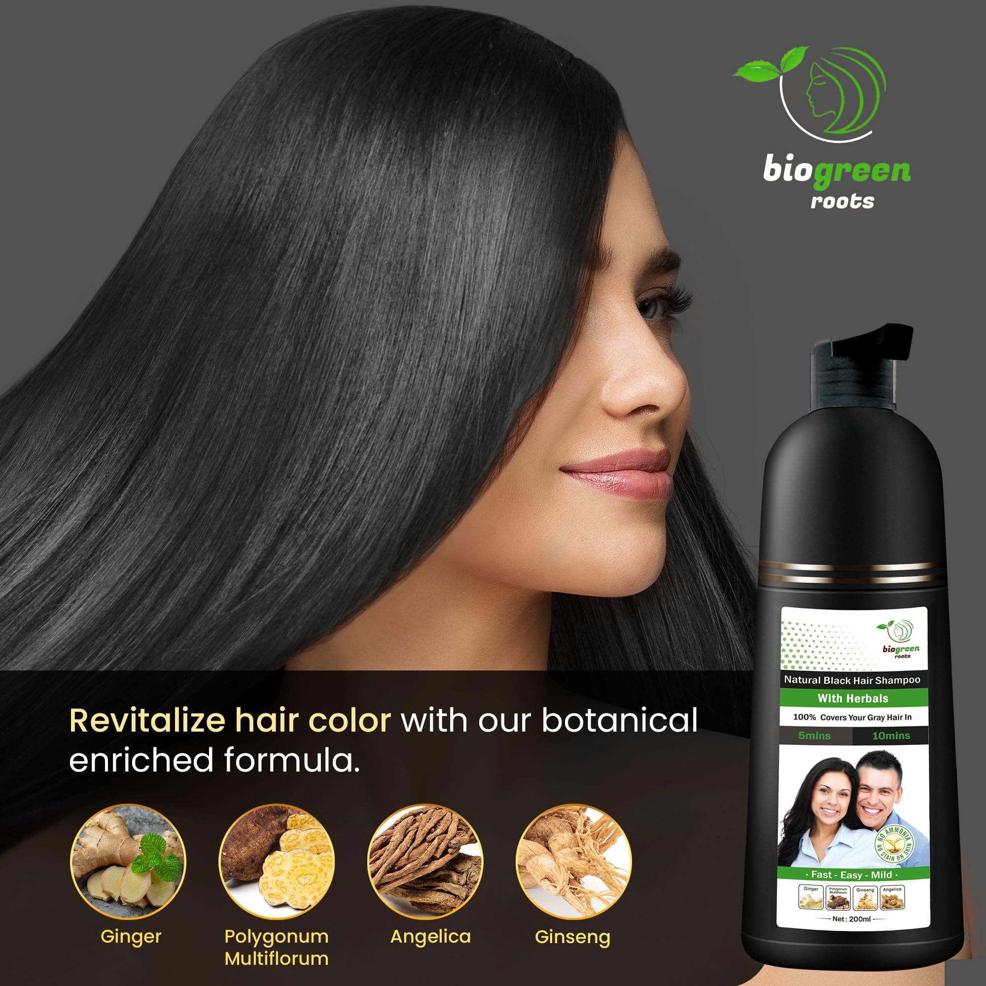 BIOGREEN ROOTS wheat protein and vitamin E nourish during color care