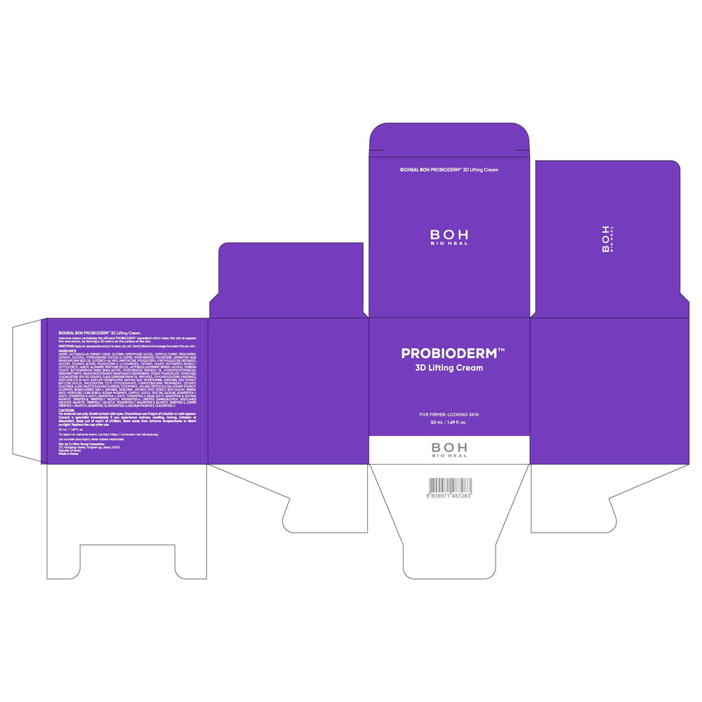 BIOHEAL BOH Probioderm 17-peptide complex graphic signaling anti-aging potential.