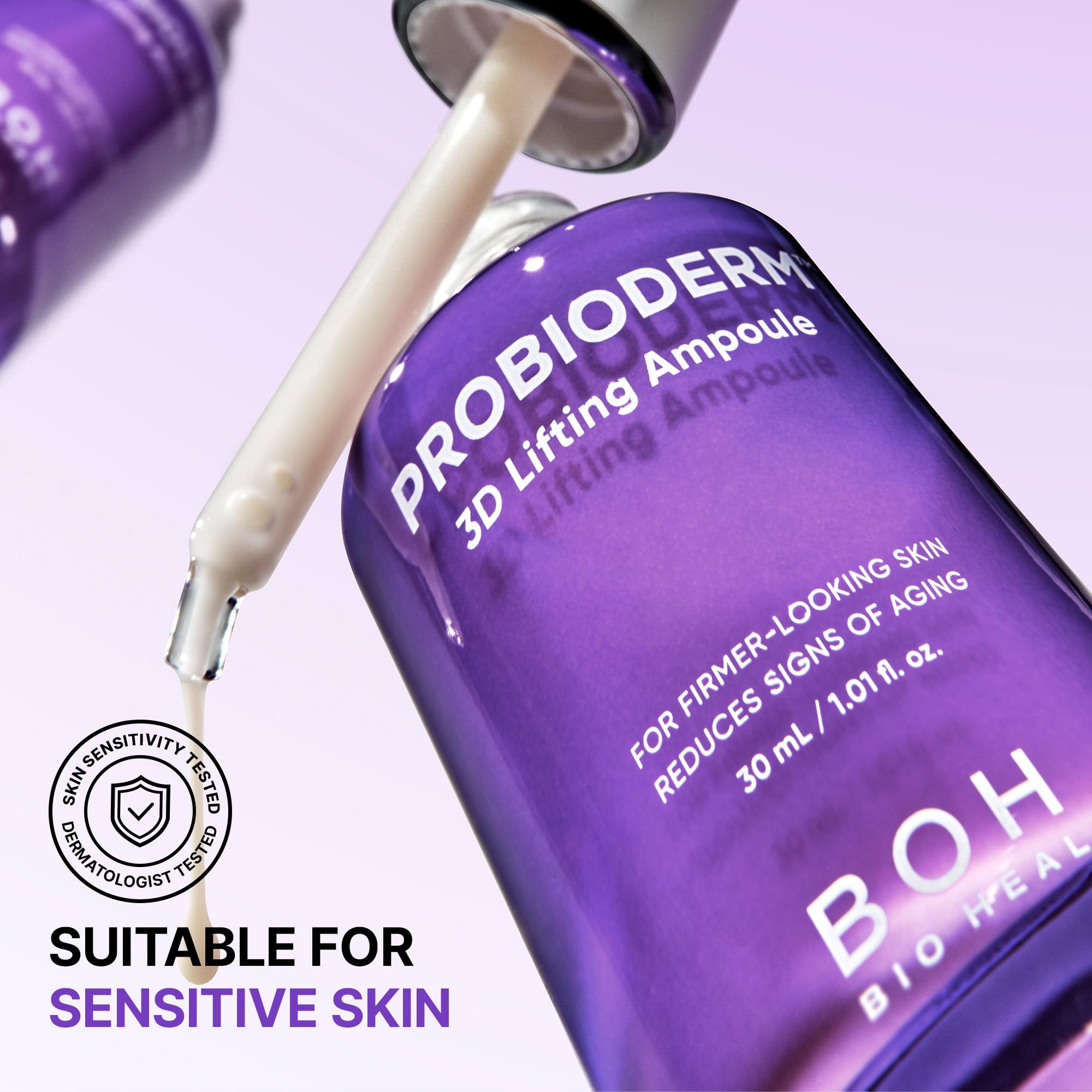 BIOHEAL BOH Probioderm 3D Lifting Ampoule fragrance closeup captures spa-like aroma.