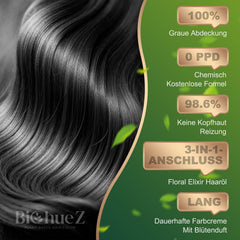 BioHueZ color cream application shows beginner-friendly, mess-minimized dyeing process