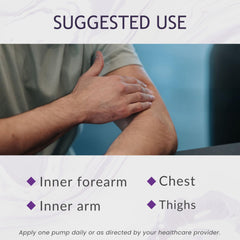 BIOLABS PRO DHEA cream pump dispense showing simple application routine.