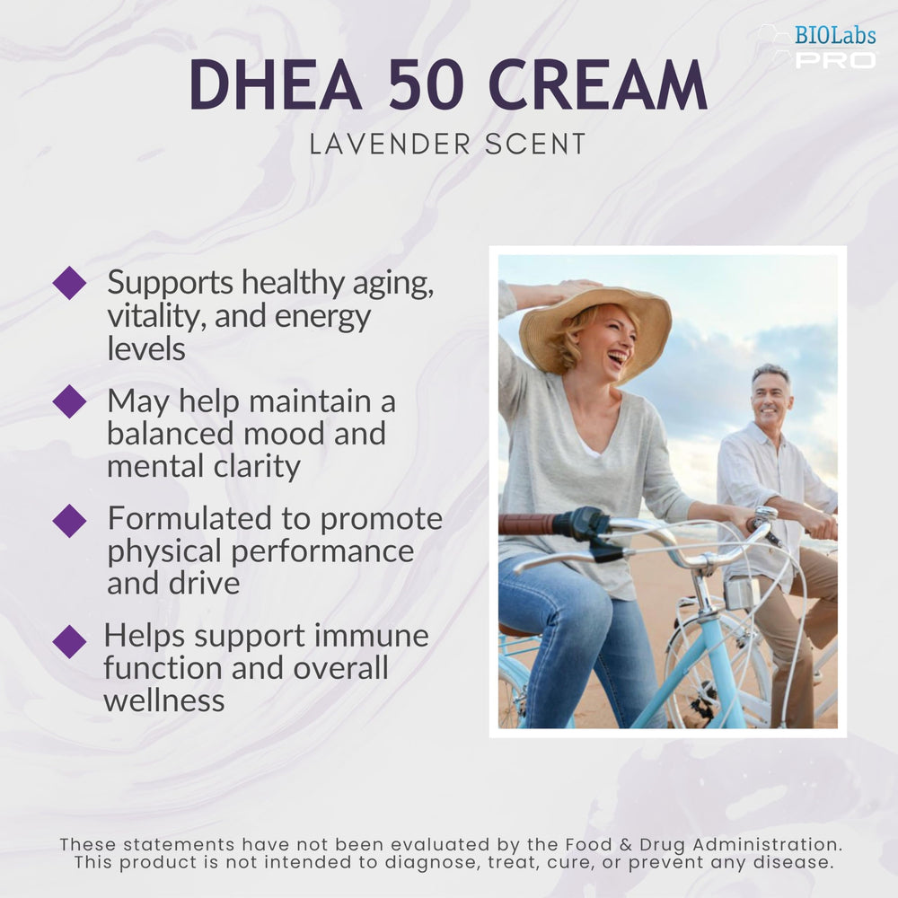 BIOLABS PRO DHEA cream lavender scent enhances daily pampering.