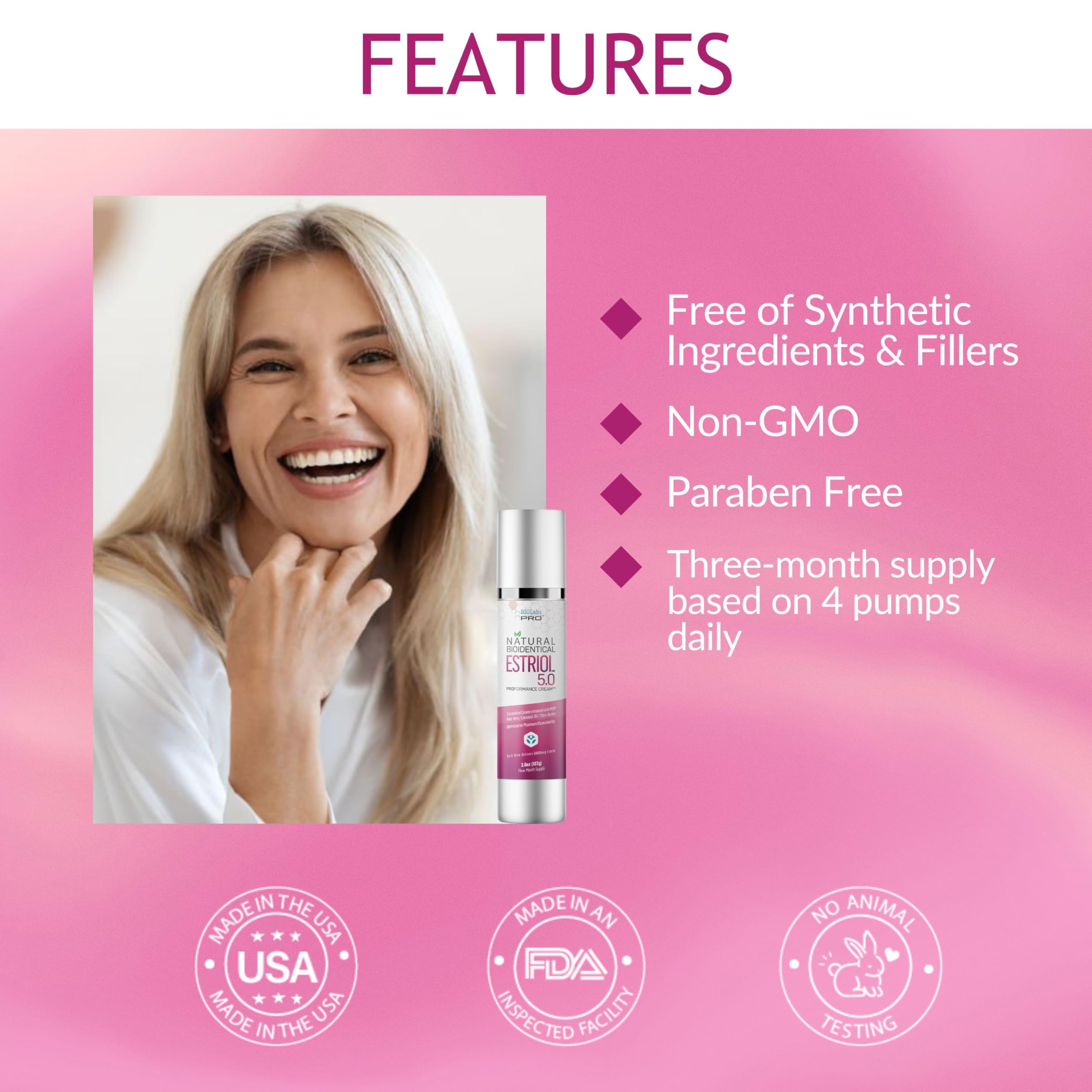 Biolabs Pro luxury bottle close-up for easy daily application