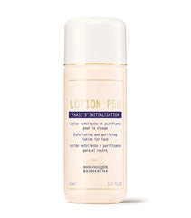 BIOLOGIQUE RECHERCHE Lotion P50 travel-size bottle for on-the-go exfoliation.