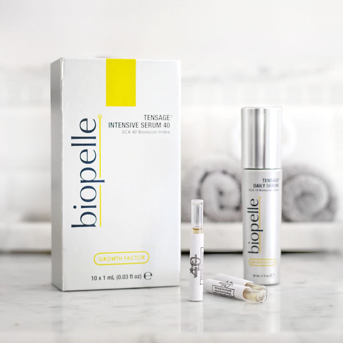 Biopelle Tensage hyaluronic acid component image illustrating hydration boost