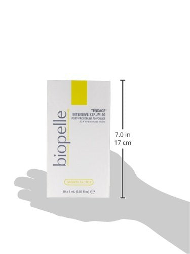 Biopelle Tensage post-procedure care application shows gentle, guided regimen
