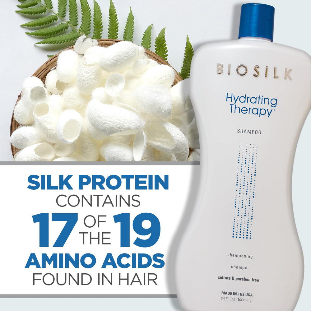 BioSilk before-after hair shows smoother, shinier results