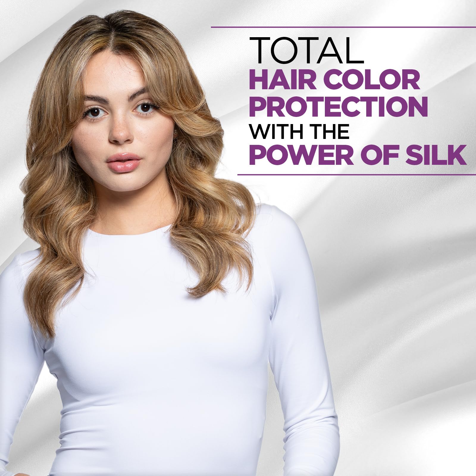 UV absorbers in BioSilk Color Therapy help guard color against sun exposure.