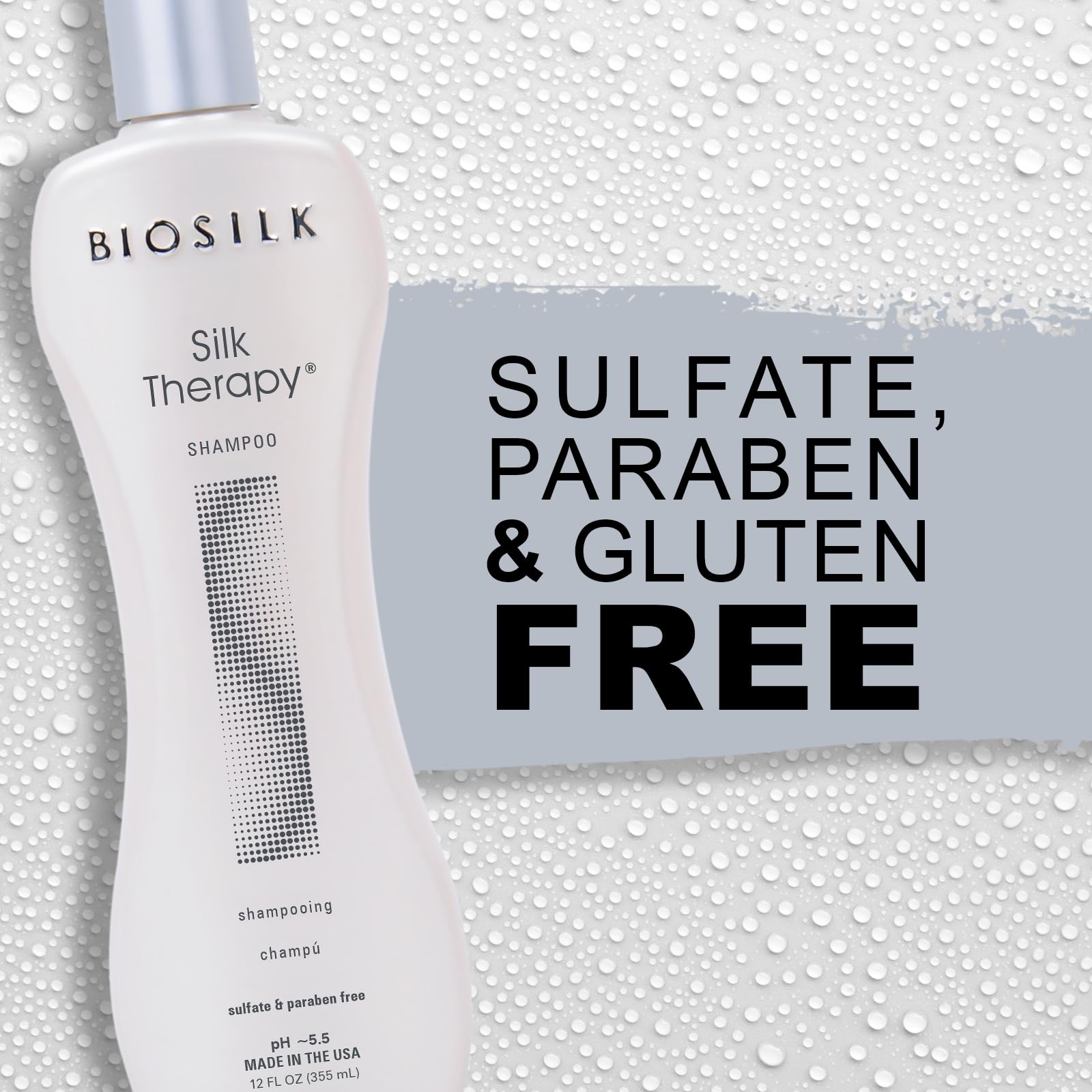 BioSilk hair shine and health showcase features luminous, manageable hair.