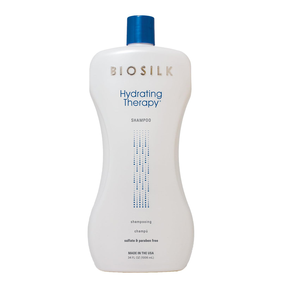 BioSilk Hydrating Shampoo bottle showcases moisture-boosting formula for smooth hair