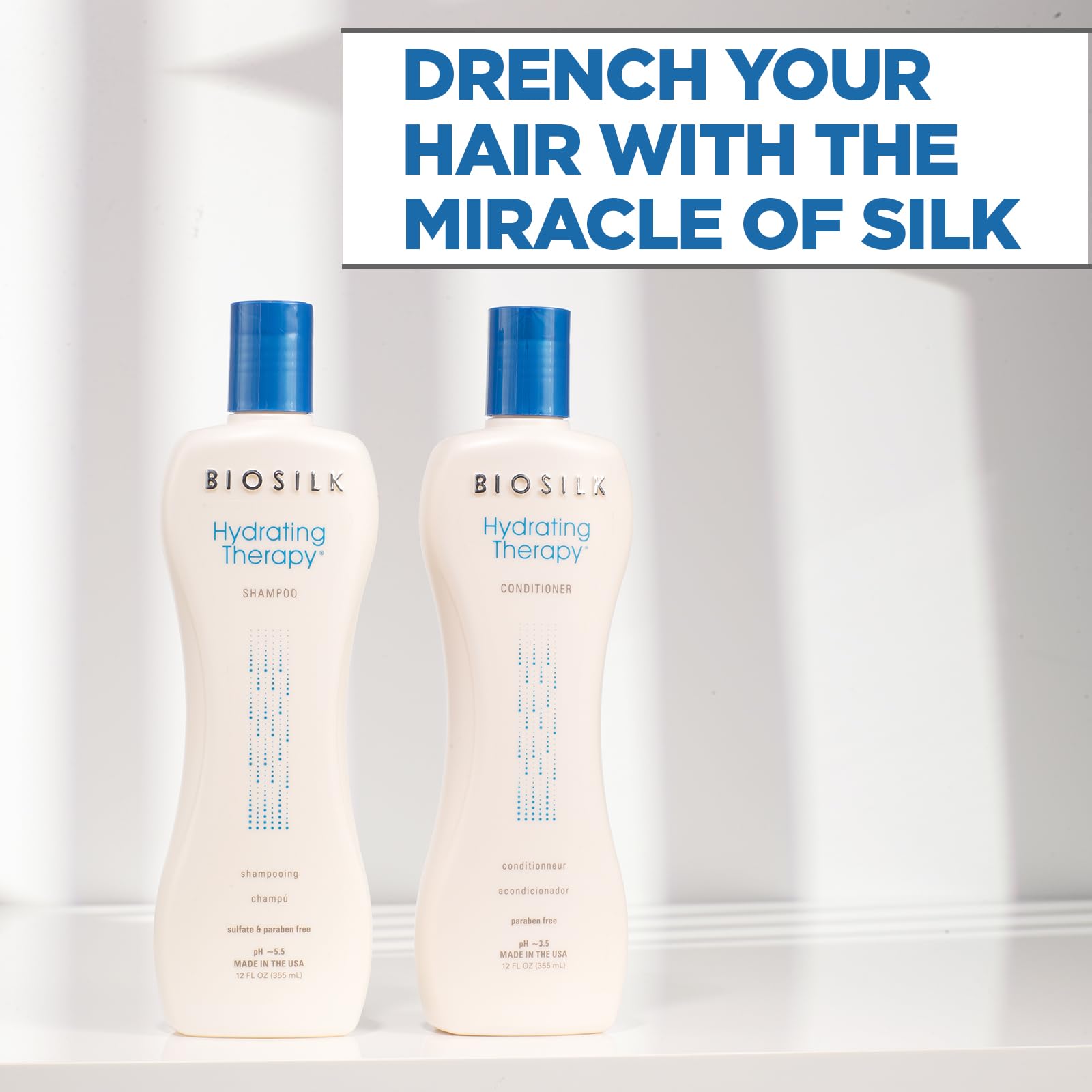 BioSilk Hydrating Therapy Conditioner tube closeup for lasting moisture