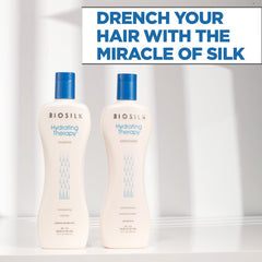 BioSilk Hydrating Therapy Conditioner tube closeup for lasting moisture