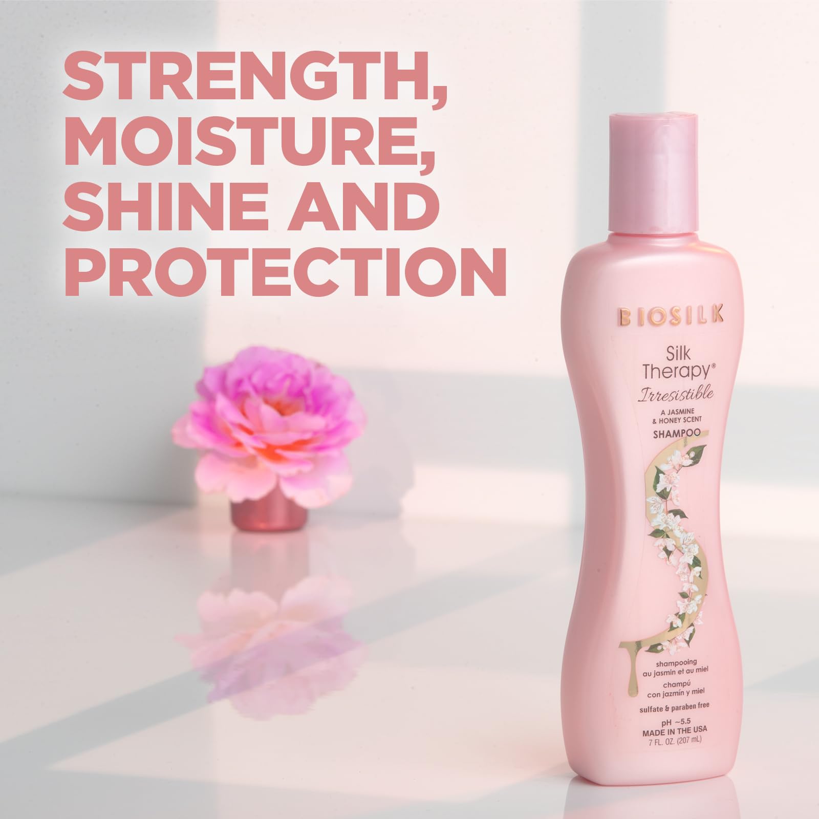 BioSilk Irresistible Shampoo 7 oz bottle ready for travel and routine.