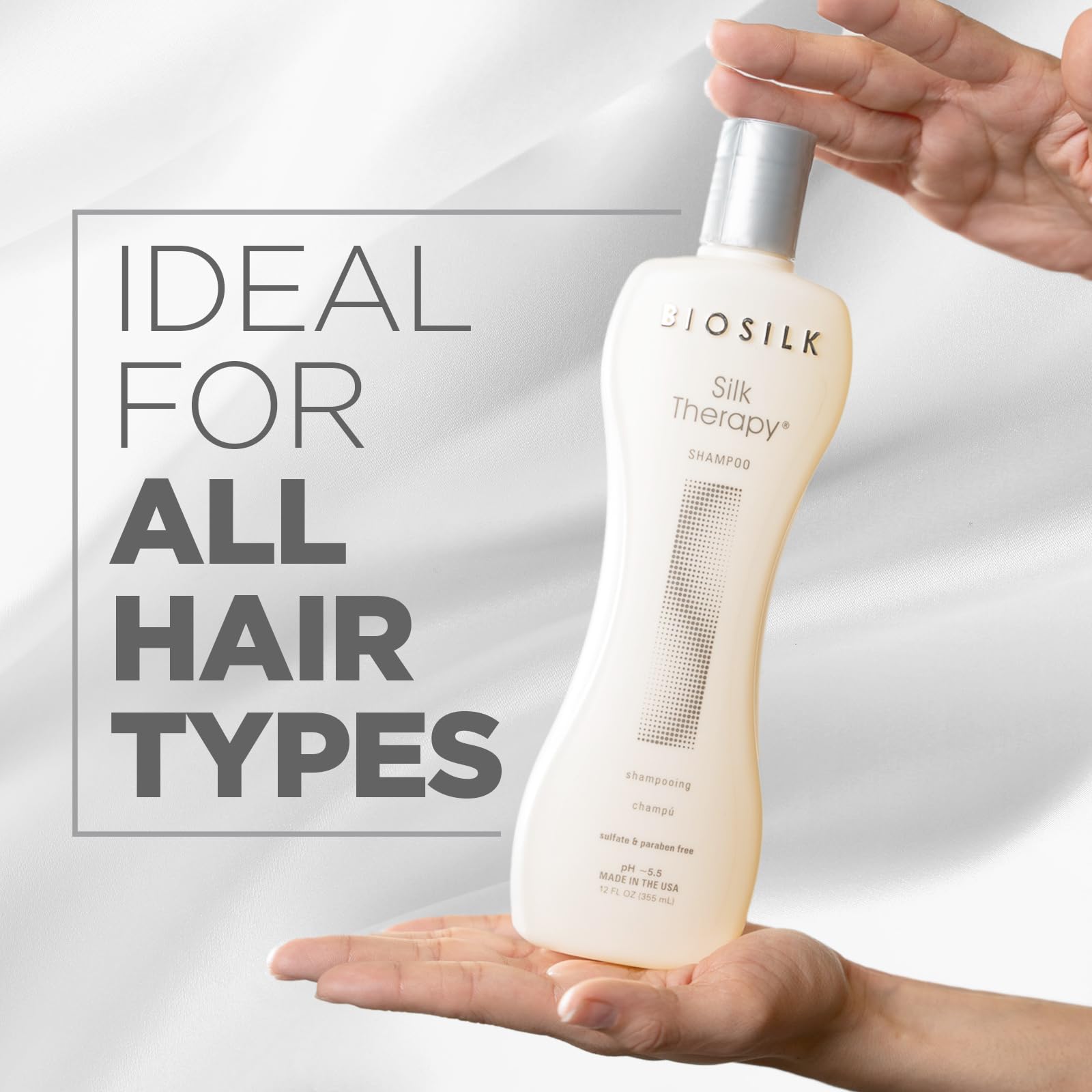 BioSilk product packaging box emphasizes premium hair care.
