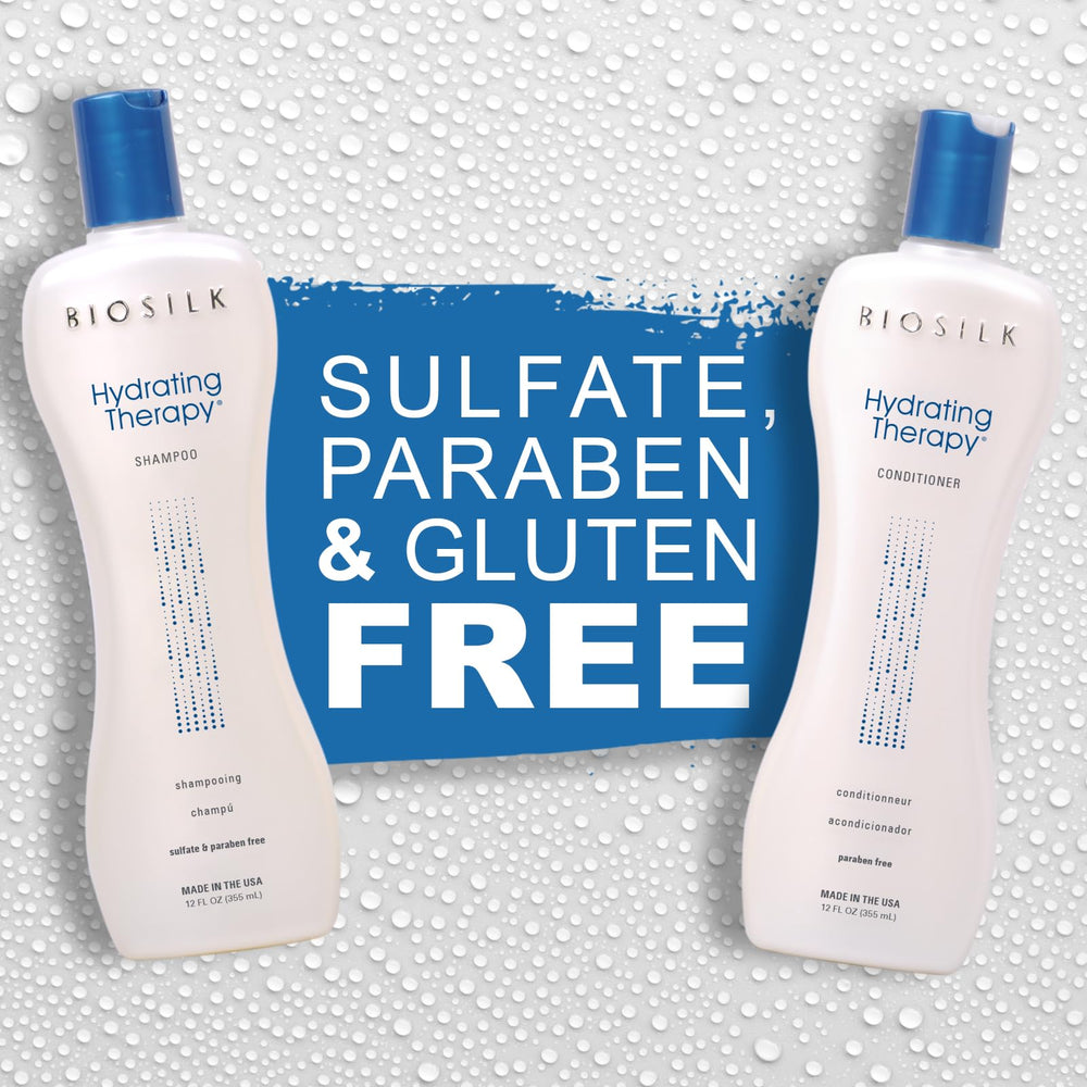 BioSilk Hydrating Therapy Quinoa moisture graphic showing hydration retention