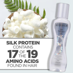 BioSilk Silk Therapy Lite textura seda en primer plano para cabello fino