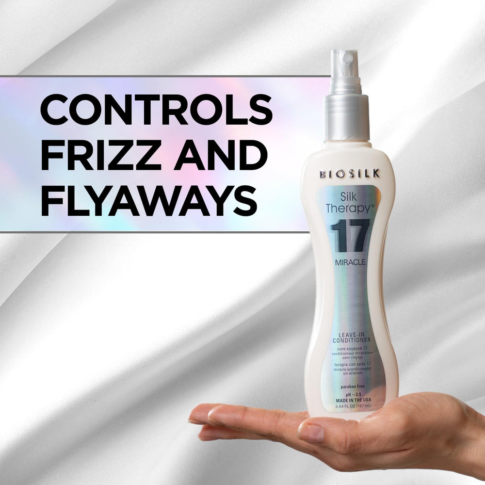 BioSilk Silk Therapy Miracle 17 apply hair ends for smooth detangling and manageability