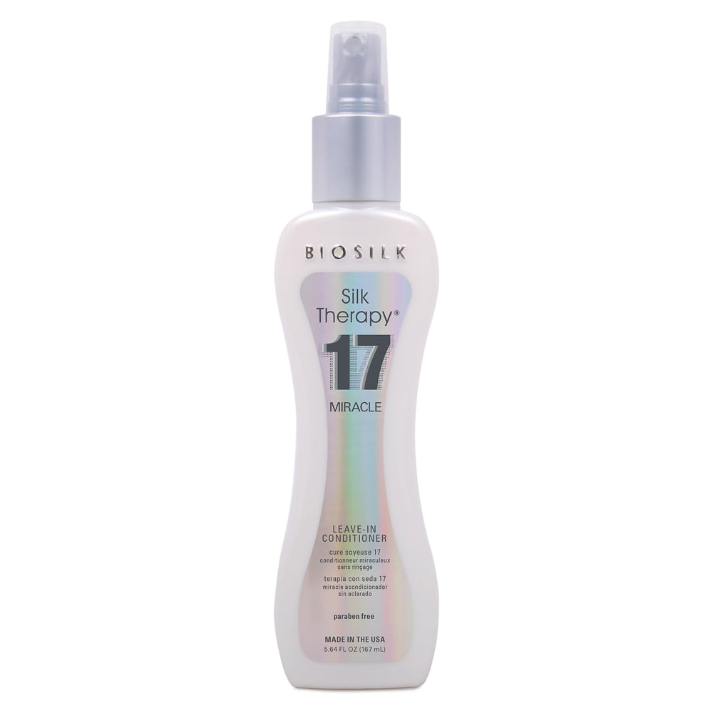 BioSilk Silk Therapy Miracle 17 bottle pour delivers lightweight hydration and shine