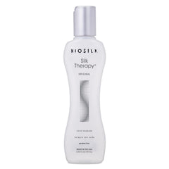 BioSilk Silk Therapy Original bottle demonstrating weightless shine for all hair types