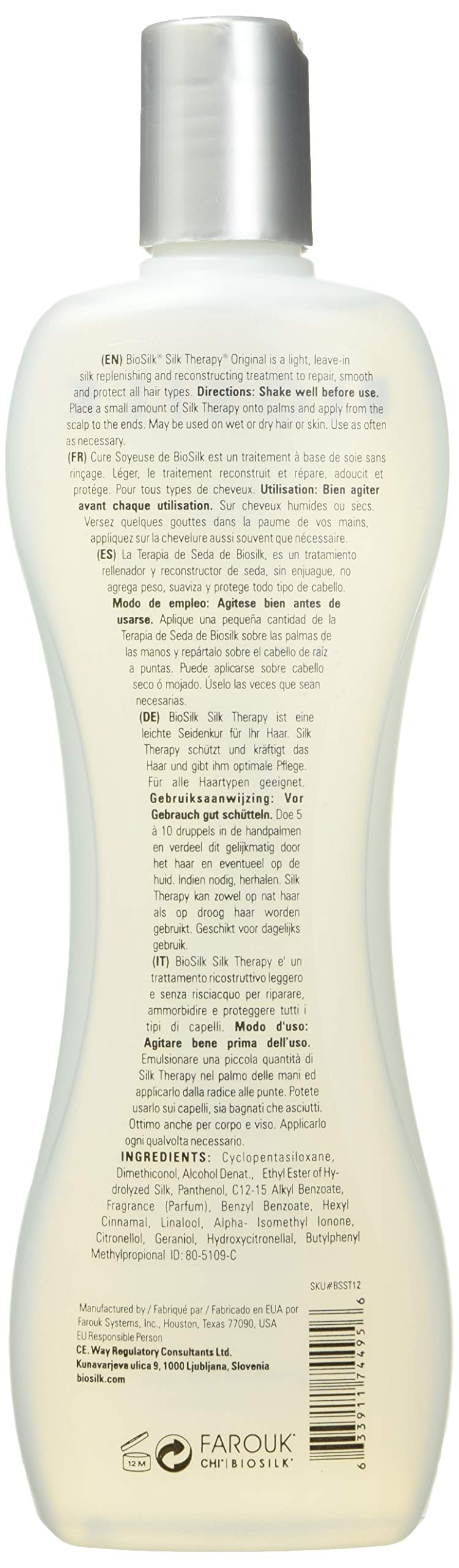 BioSilk Silk Therapy Original leave-in serum texture ready for smoothing