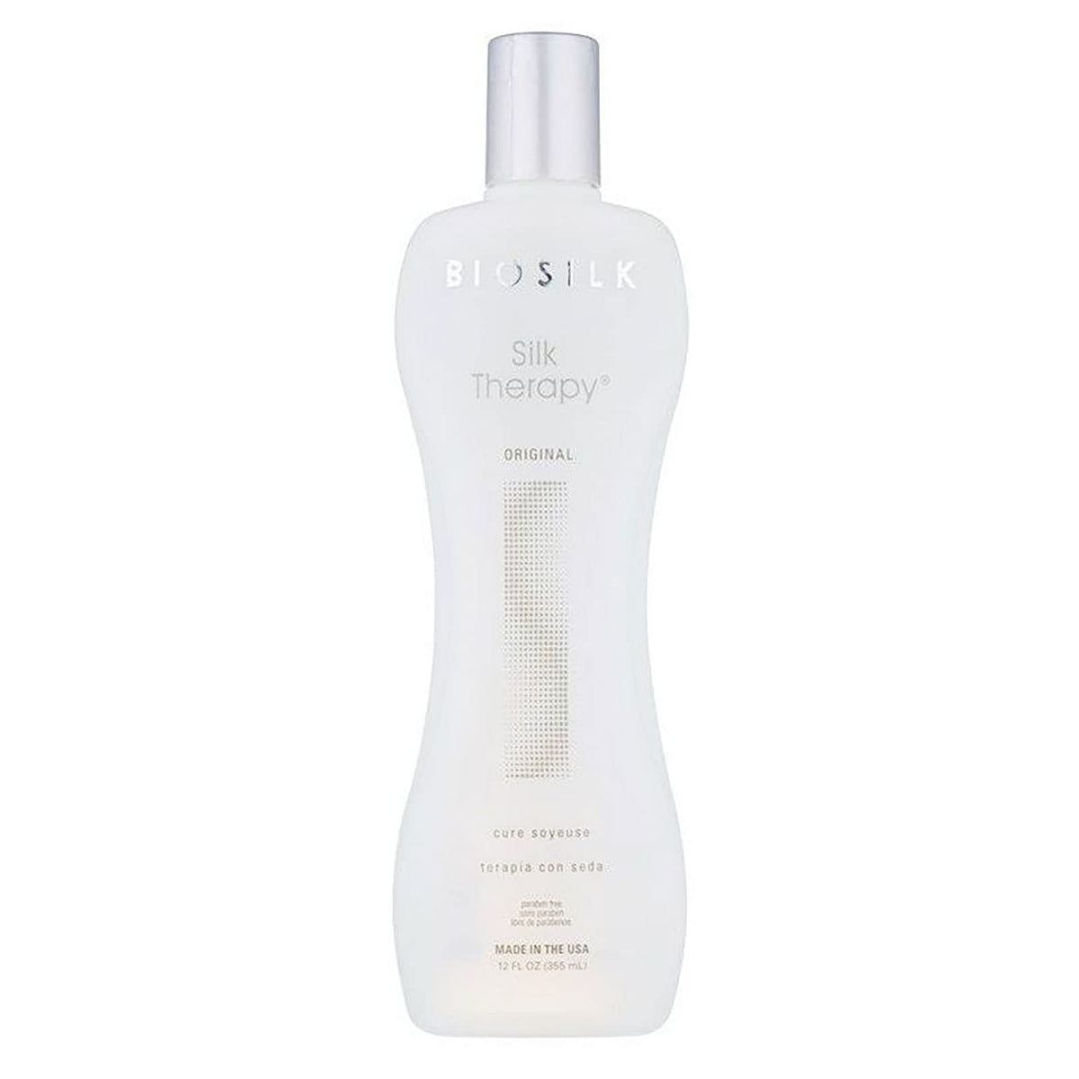 BioSilk Silk Therapy Serum Original bottle provides silky, frizz-control styling for all hair types