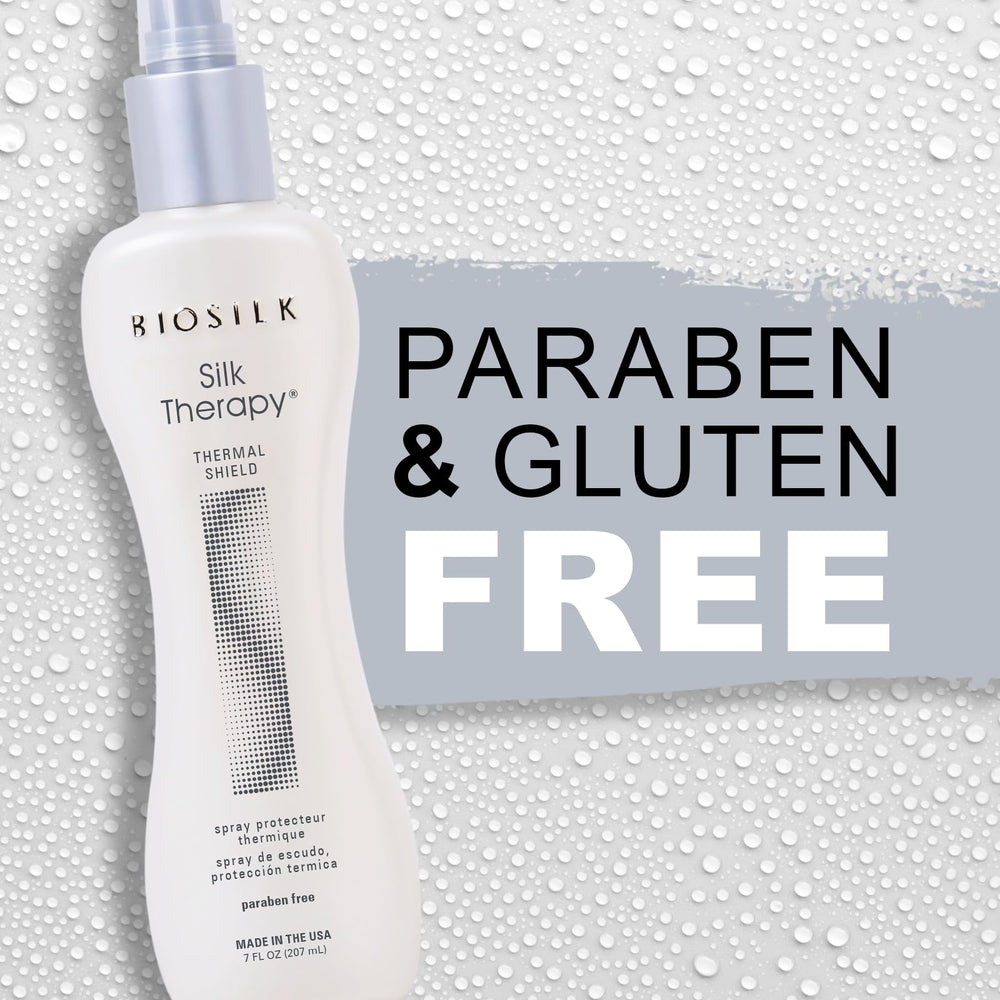 BioSilk Thermal Shield protection-formula highlights heat shield benefits during curling and flat-irons