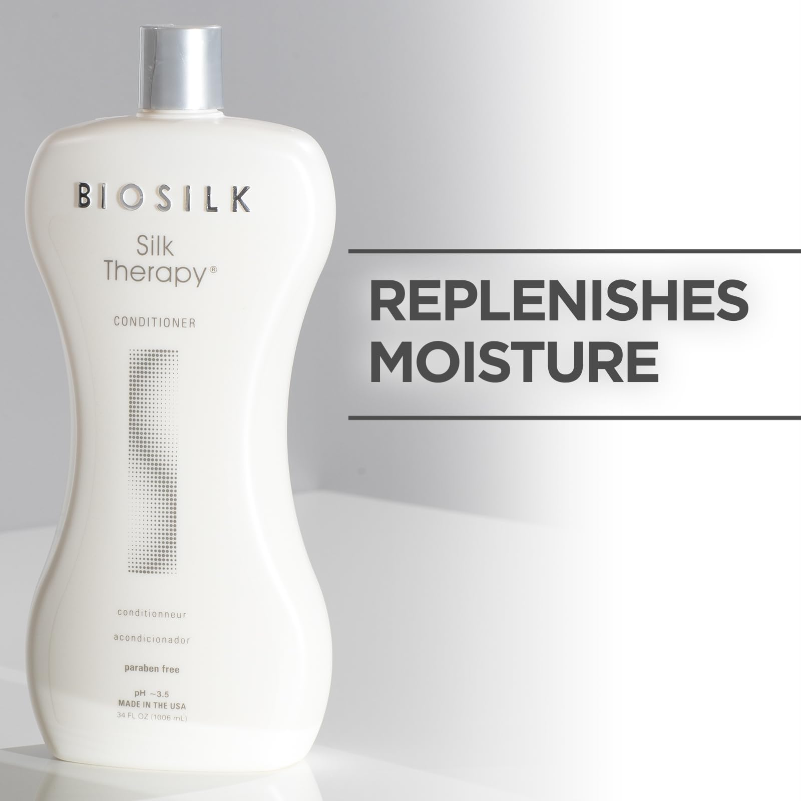 BioSilk Silk Therapy Conditioner UV filters shield hair during sun exposure