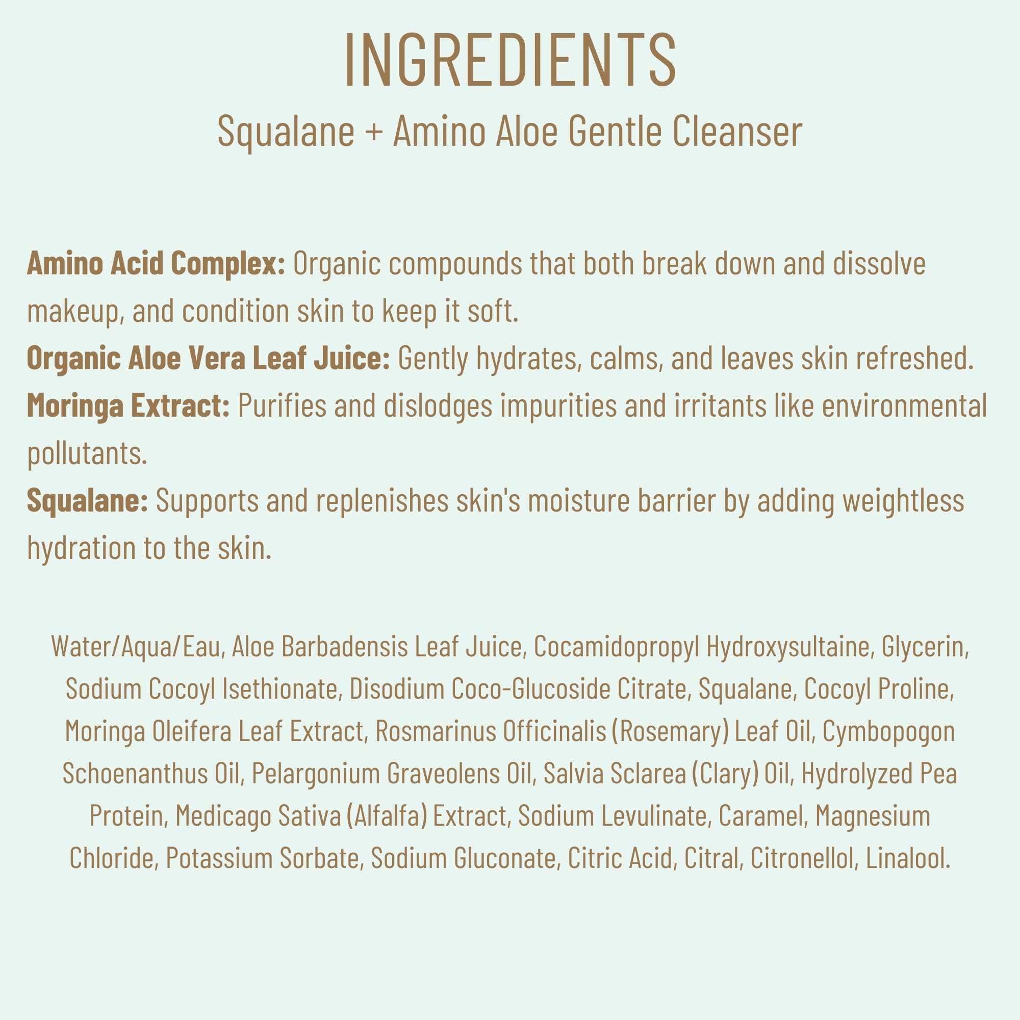 BIOSSANCE All skin types cleanser on different skin tones suggests versatile daily use.