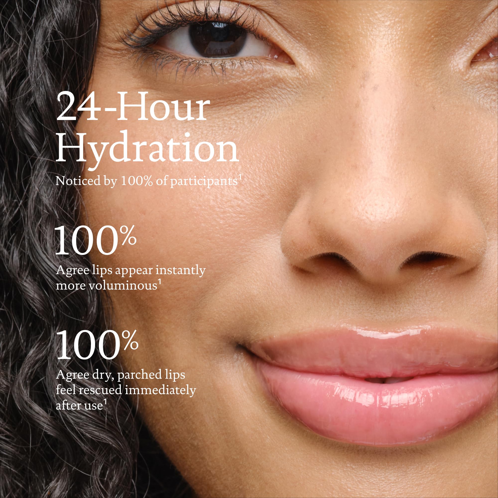 BIOSSANCE 24-hour moisture formula delivers lasting hydration for very dry lips